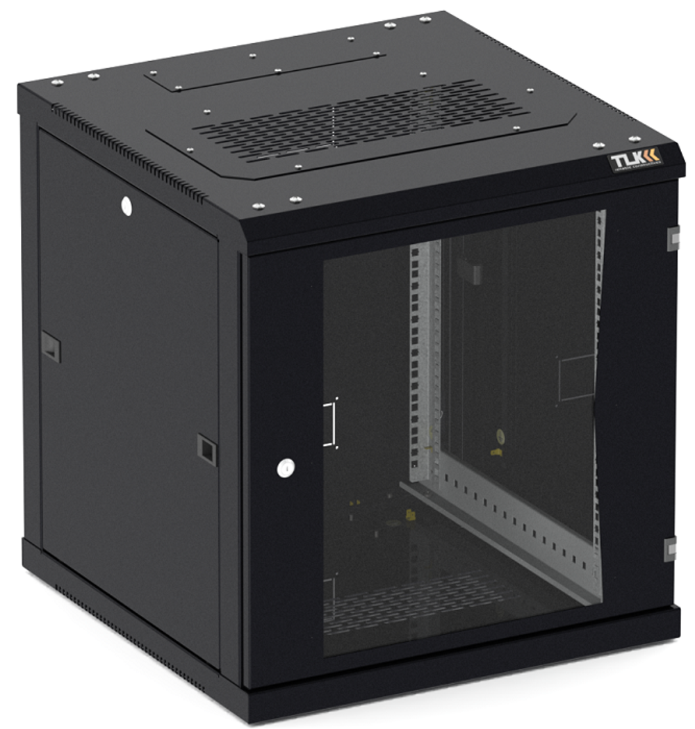 Шкаф настенный 19", 12U TLK TWC-126045-R-G-BK