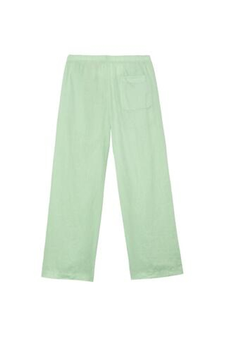 ZARA X BENITO ANTONIO БРЮКИ СВОБОДНОГО КРОЯ ИЗ 100% ЛЬНА, МОРСКОЙ ЗЕЛЕНЫЙ