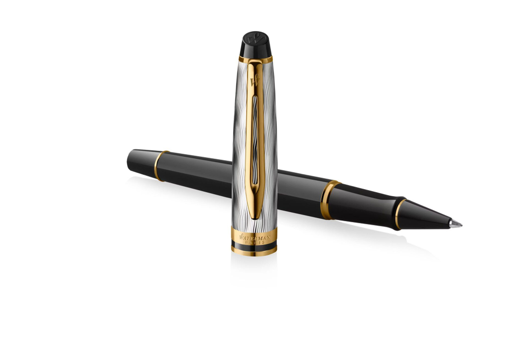 Ручка-роллер Waterman Reflections of Paris Expert DeLuxe Black GT Fblack в подарочной коробке