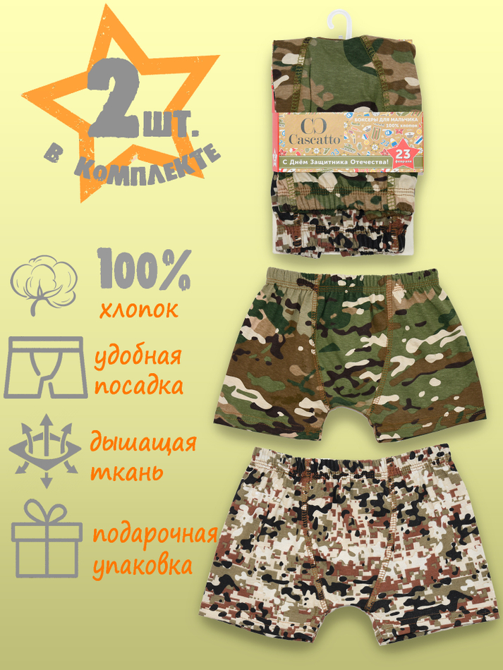 Трусы для мальчика боксеры набор (2шт.в уп.)