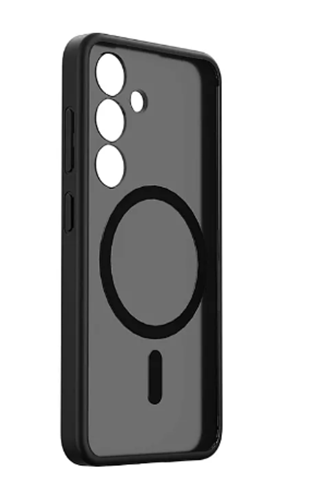 Чехол-накладка Wiwu MagSafe для Samsung Galaxy S24+ пластиковый прозрачно-черный (черная рамка)