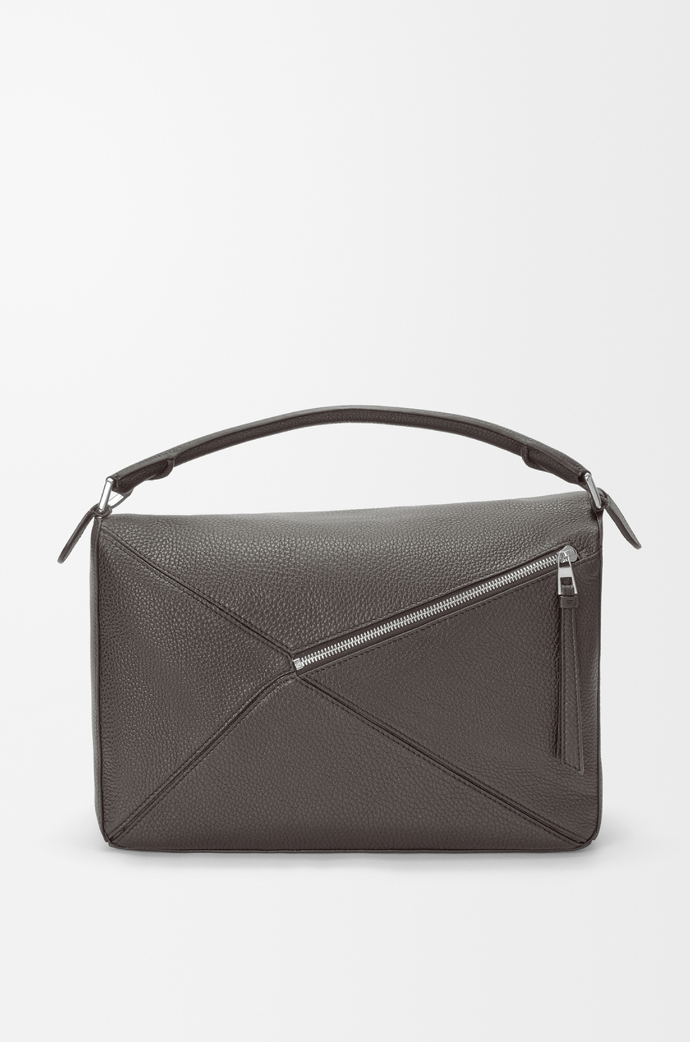 Loewe Большая сумка Puzzle мягкой зернистой телячьей кожи, темно-серый