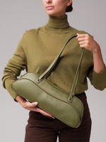 Женская кожаная сумка DBR 31186 зеленая водоросль