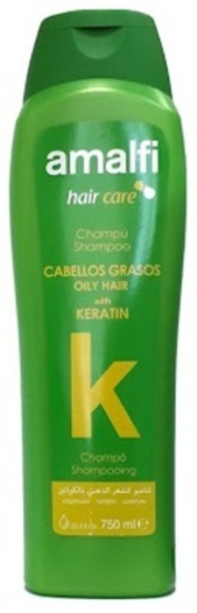 AMALFI Шампунь кератиновый 750 мл д/жирных волос