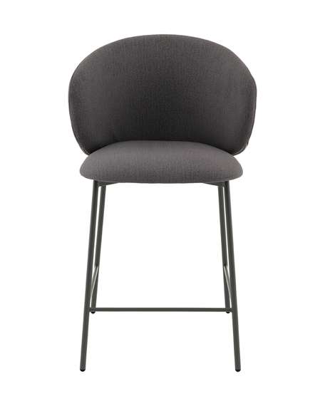 Стул полубарный Блейз велюр серый, каркас серый