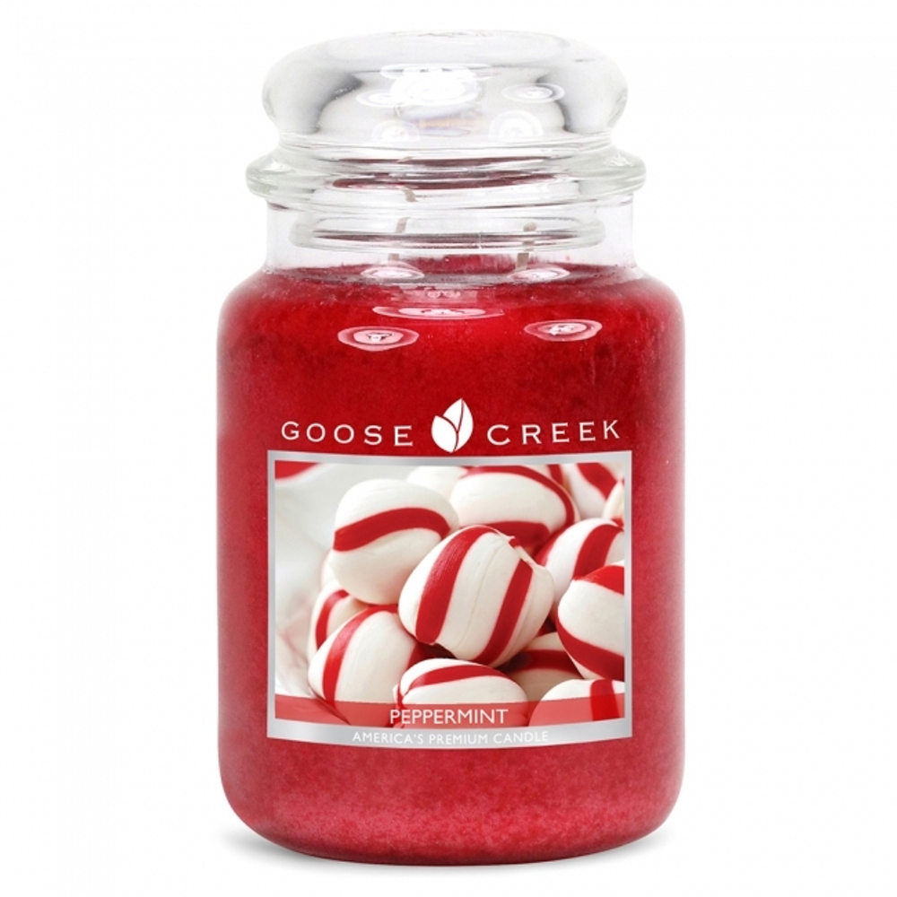 Ароматическая свеча в большой банке 680г Goose Greek Peppermint - Мятные леденцы