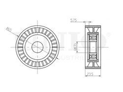 Ролик натяжной приводного ремня UNIO TNS-10179