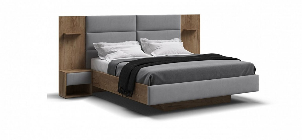 Кровать BOSS LOFT Крафт табачный, велюр Monolit Сталь