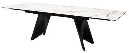 Стол М-City DISAUR Ивар (Ivar) 180 Kl-188 Контрастный Мрамор, Итальянская керамика, Черный