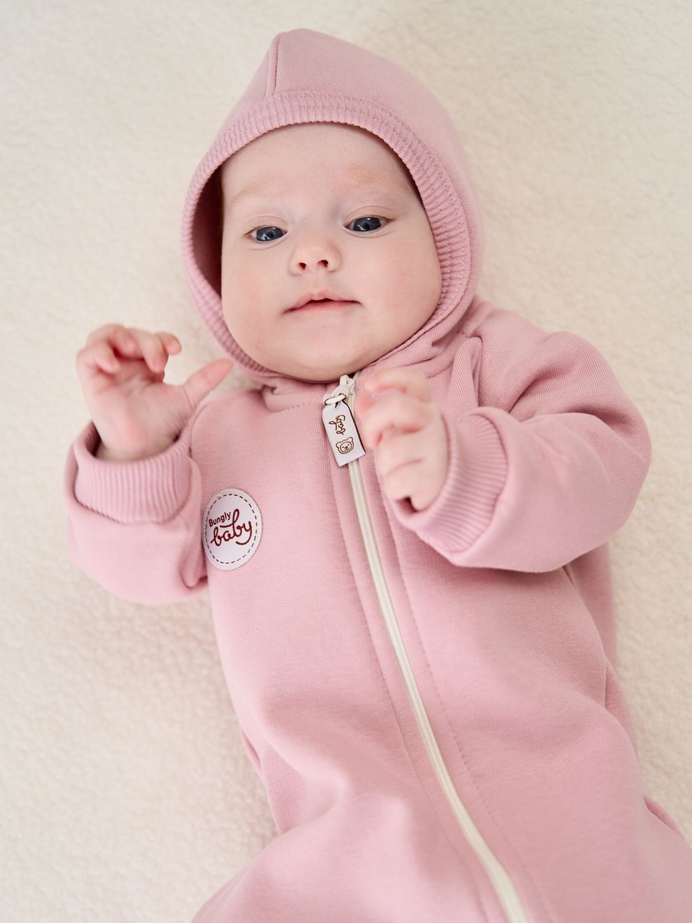 Комбинезон с закрытой ножкой "Пудра" утепленный 0+