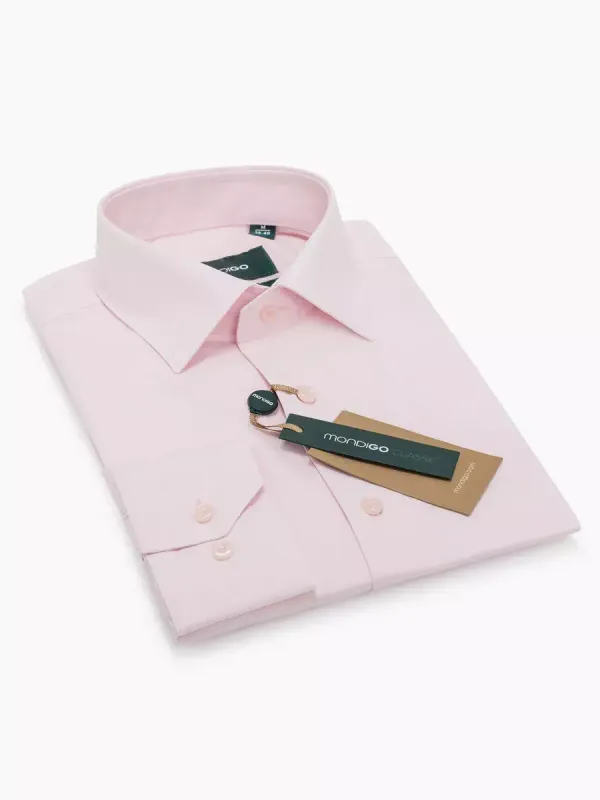 Рубашка классическая CLASSIC FIT с длинным рукавом, бледно-розовая
