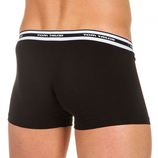 Трусы мужские боксеры черные с белой резинкой (black-dar) Tom Tailor 930