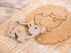 Форма-вырубка для печенья "Бычок" 10х9 см