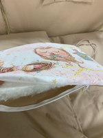 Комплект в кроватку 6 предметов "Совы бежевый", сатин