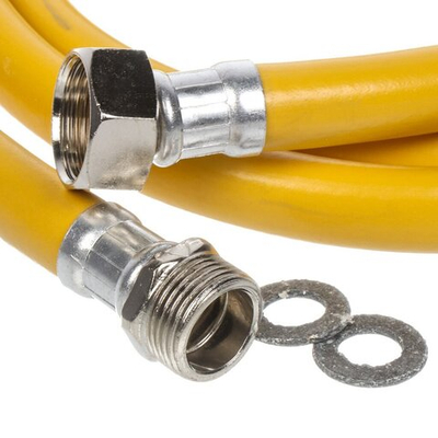 Шланг газовый 4,5 м ELKA ПВХ 1/2" гайка-штуцер (жёлтый)