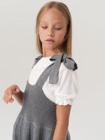 Сарафан школьный для девочки AT972-218 серый
