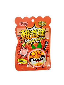 Кислая конфета YOUZHEN SOUR со вкусом маракуйи, 22г (Китай)