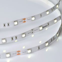 ULS-M22-5050-30LED-m-10mm-IP20-DC12V-7.2W-m-5M-6500K PROFI Гибкая светодиодная лента на самоклеящейся основе. Катушка 5м. в герметичной упаковке. Дневной свет 6500K. ТМ Uniel.