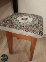 Набор чехлов на табурет из гобелена Ковровый узор (33х33 см) - 4шт