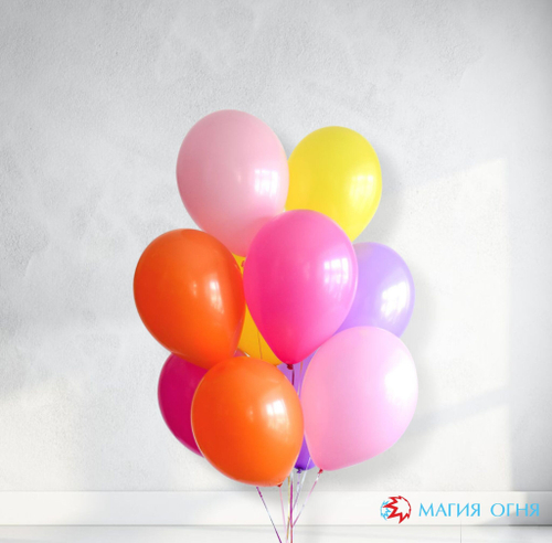 Композиция из шаров "Радуга" с гелием