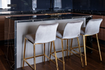 Стул Garda Decor барный велюр серый 42*53*88 см