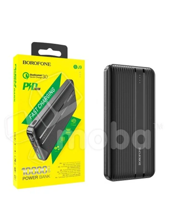 Внешний Аккумулятор (Power Bank) Borofone BJ9 10000 mAh (18W, 2USB, MicroUSB, Type-C, LED индикатор) Черный
