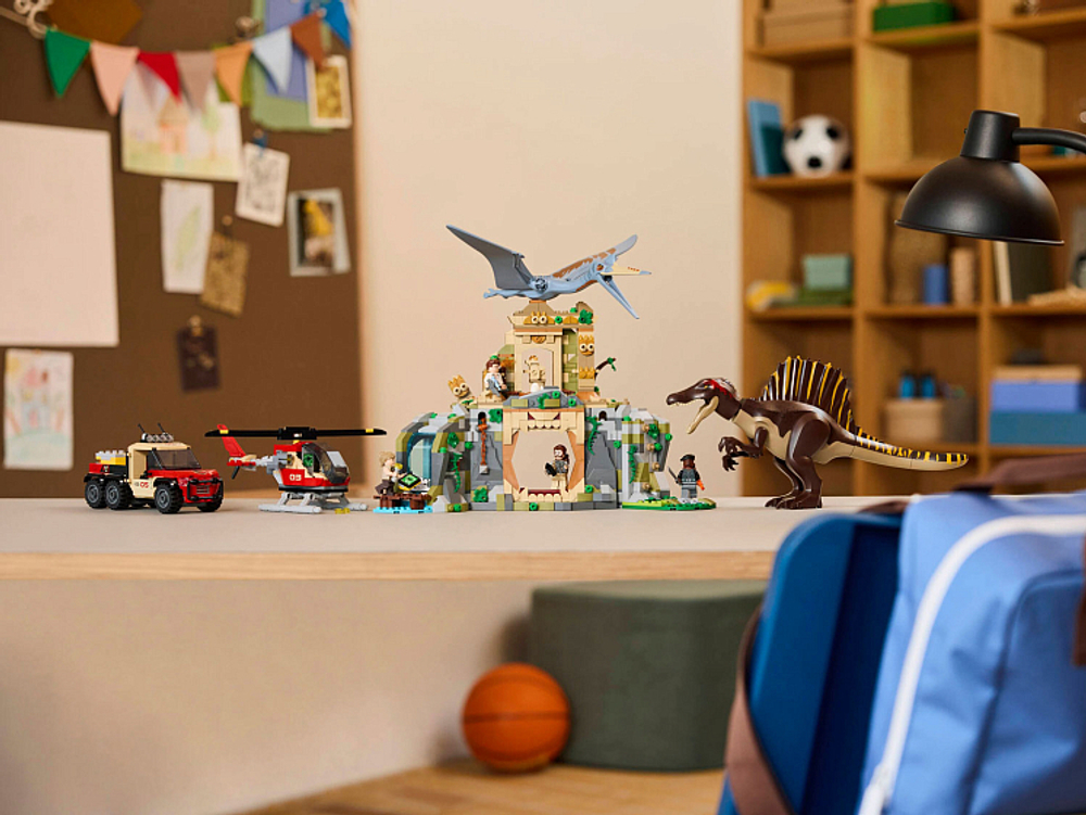 LEGO Jurassic World 76976 «Спинозавр и кетцалькоатль: воздушная миссия» — динозавры и экшн