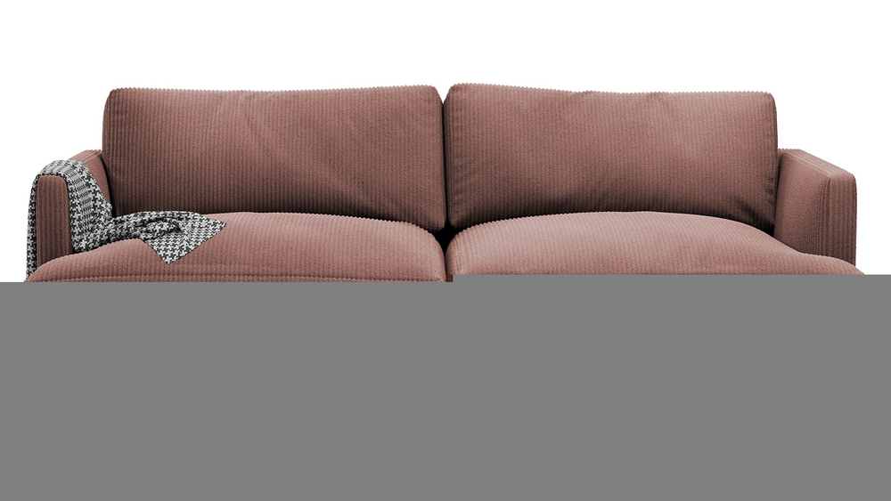 Диван Ибица Cilium Coral 215*116*93 см, Розовый Вельвет Еврокнижка Фиеста