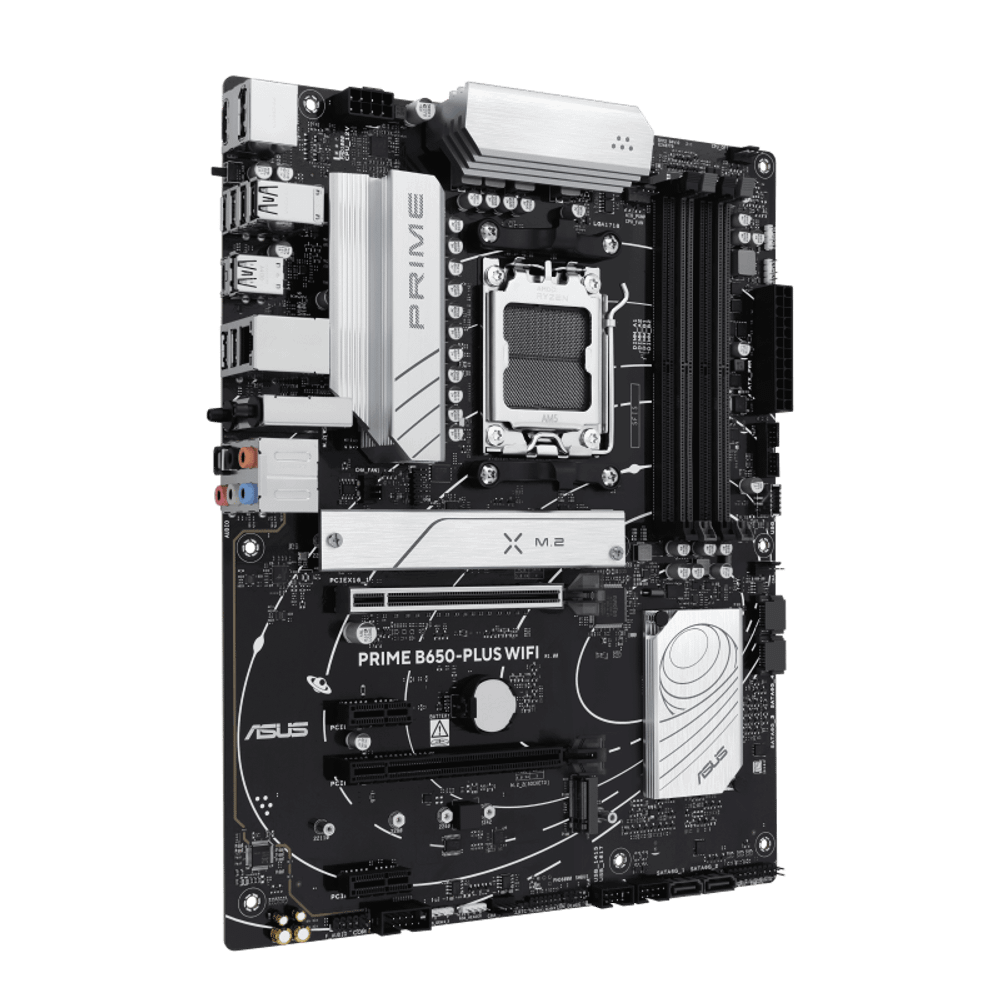 Материнская плата ASUS PRIME B650-PLUS WIFI AM5 4xDDR5 4xSATA3 RAID 2xM.2 HDMI DP ATX