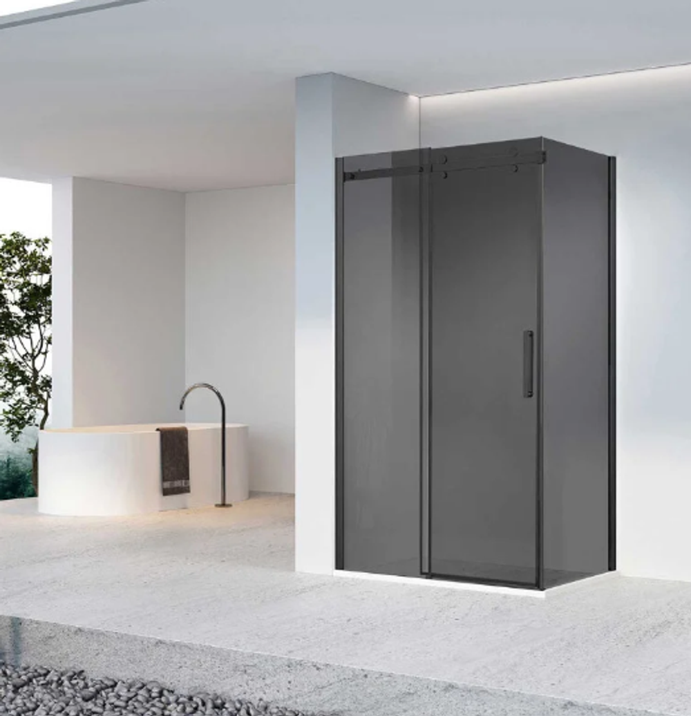 Душевой уголок Como-N VSR-4CN9013CGB, 1300*900, черный, стекло тонированное, , шт