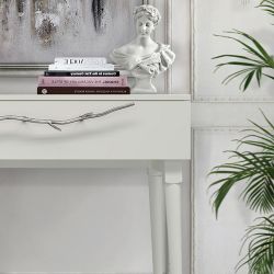 Консоль Арт Колор matte Стайл Сильвер Белый опал матовый