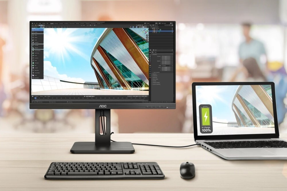 Монитор AOC 24;; 24P2C 1920x1080 IPS WLED 75Гц 4ms HDMI DisplayPort USB-C