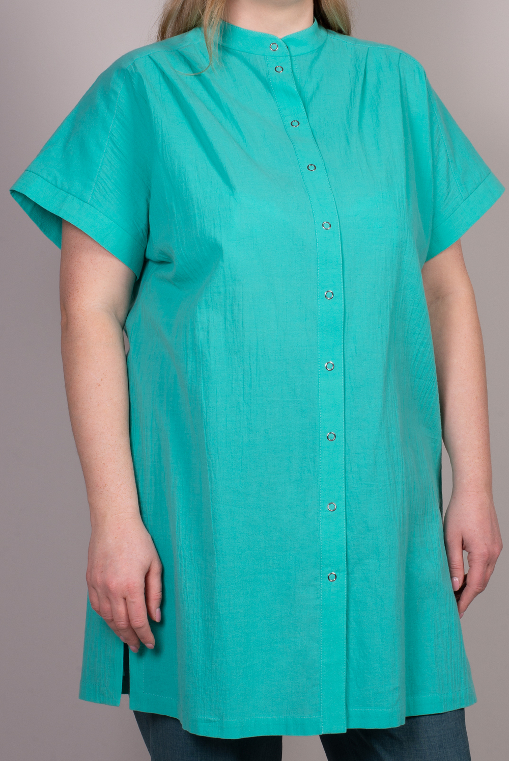Летняя туника 3323АЕ, бирюза #52Б203323АЕ