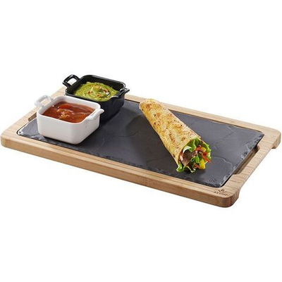 Блюдо для подачи «Базальт»;керамика;,L=30,B=16см;черный,матовый (Цвет: черный)