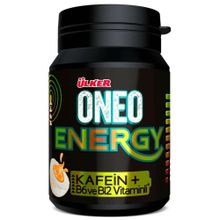 Жевательная резинка Ulker Oneo Energy с кофеином и витаминами B6 и B12 без сахара 44 г, 3 шт