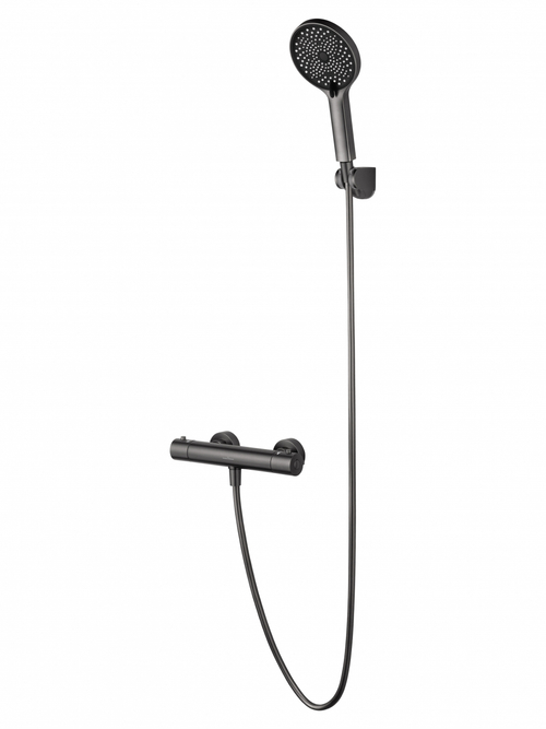 Смеситель для душа с термостатом WONZON & WOGHAND INN 3, Темный графит (WW-B2065-A-BGG)