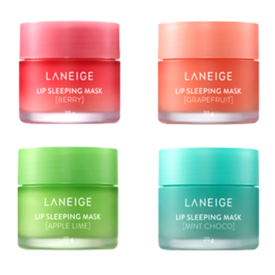 Laneige Мини-набор для губ - Lip sleeping mask kit 4 items, 8г*4шт