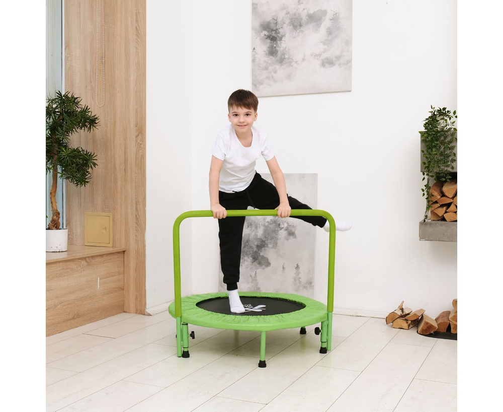 Батут с поручнем DFC JUMPFIT 36'' зеленый