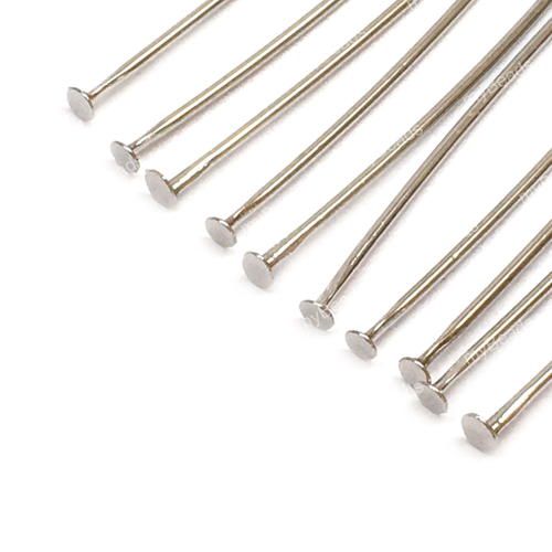 Пины с шапочкой 40х0.7 мм (10 шт), родий