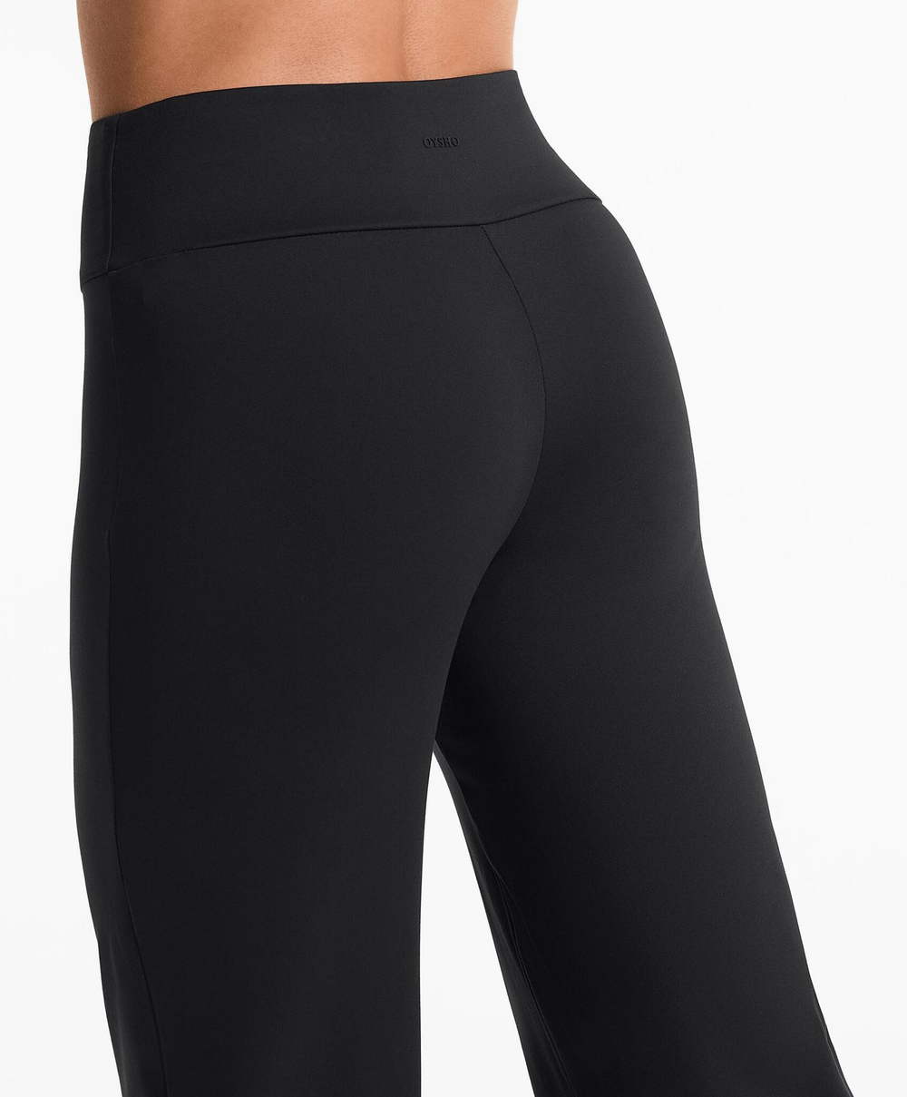 OYSHO Брюки прямого кроя Comfortlux с высокой посадкой, черный