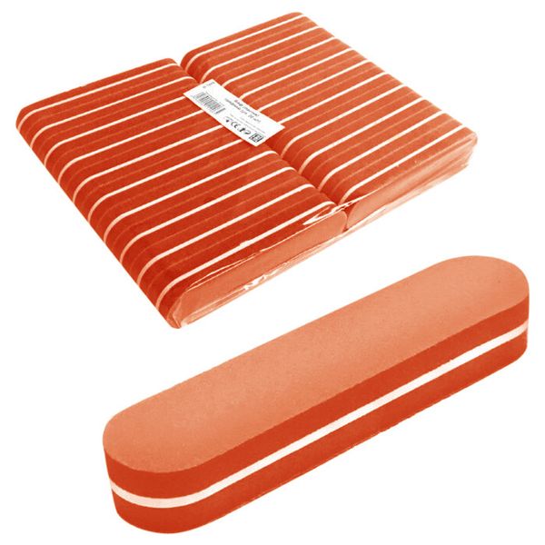 Баф-ластик средний (9см_2см) оранжевый, упаковка 20 штук