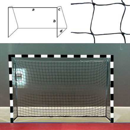 Сетка ганд./футзал., FS-G-№15, ЧЕР a:3.0 b:2.0 c:0.8 d:1.0 м, нить 3,5мм ПП, яч.10*10см, чер