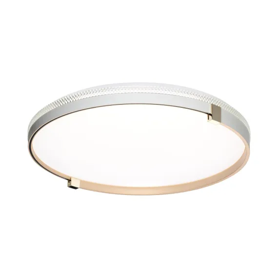 7646/DL PALE SN 189 Светильник пластик/белый/золотой LED 48Вт 4000К D390 IP43 OLIDI WHITE