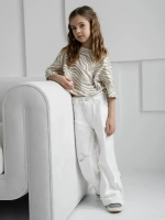 Футболка детская оверсайз укороченная базовая