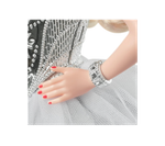 Праздничная кукла Barbie Signature 2021 (12 дюймов, светлые волнистые волосы) в серебряном платье, с подставкой для куклы и сертификатом подлинности, подарок для детей от 6 лет и старше