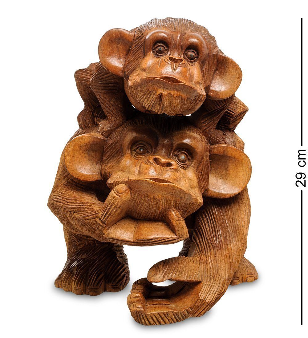 17-030 Статуэтка «Обезьяна с детенышем» (суар, о.Бали)
