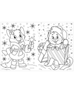 Весёлые раскраски. Новогодняя сказка