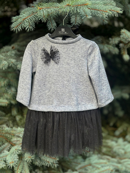 Платье из нежного трикотажа Серый