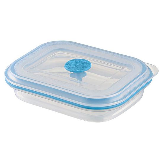 Контейнер для переноски и хранения силиконовый складной Silikobox, 400 мл, синий