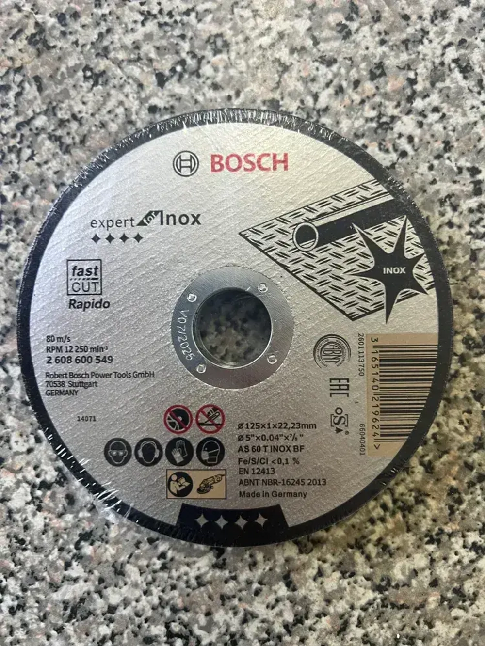 Диск отрезной по металлу круг 125х22х1 мм по нержавеющей стали /по металлу